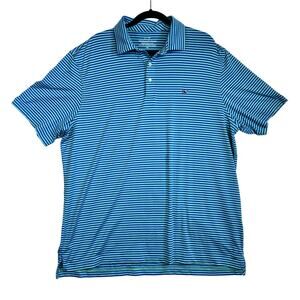 Vineyard Vines Performance Men's XL Casual Polo Blue Stripes